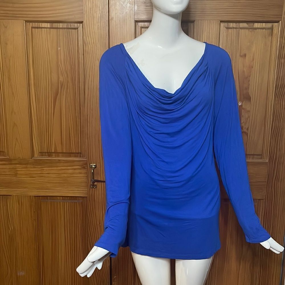 Inc drape neck top